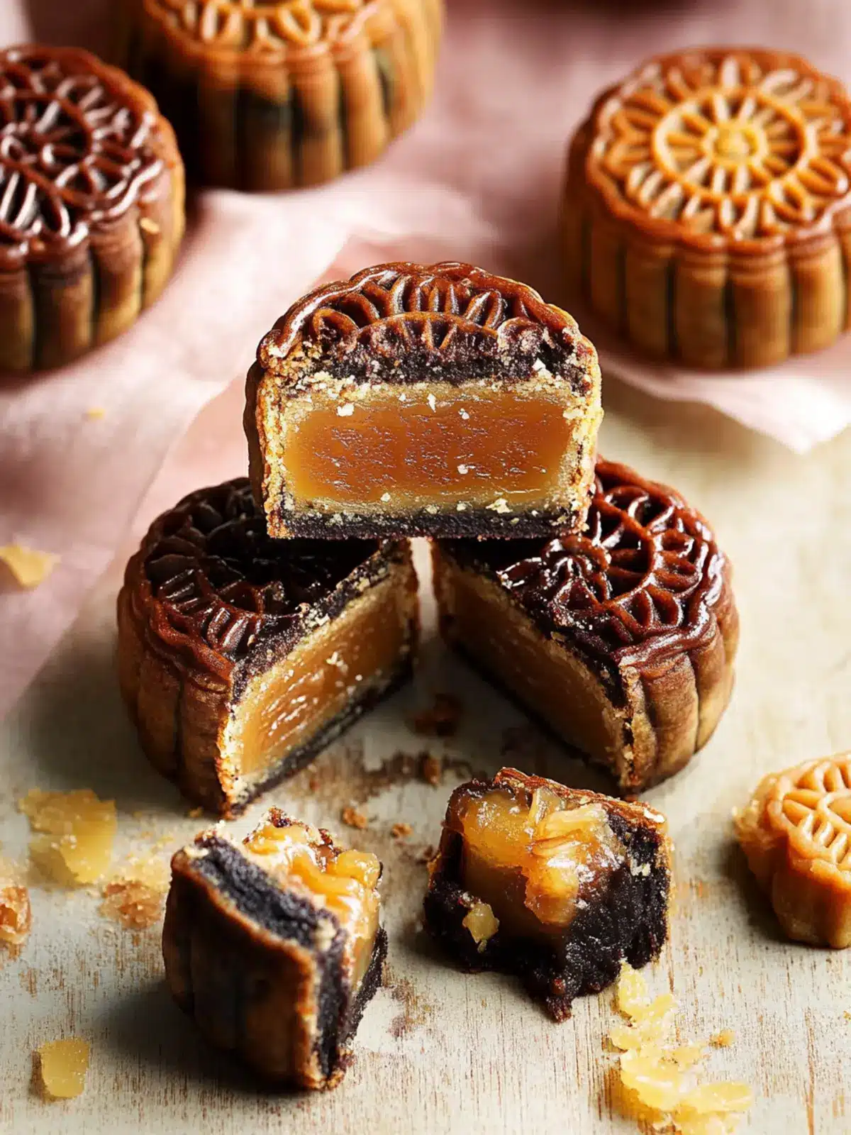 Irene’s Salted Caramel Stuffed Brownie Mooncakes