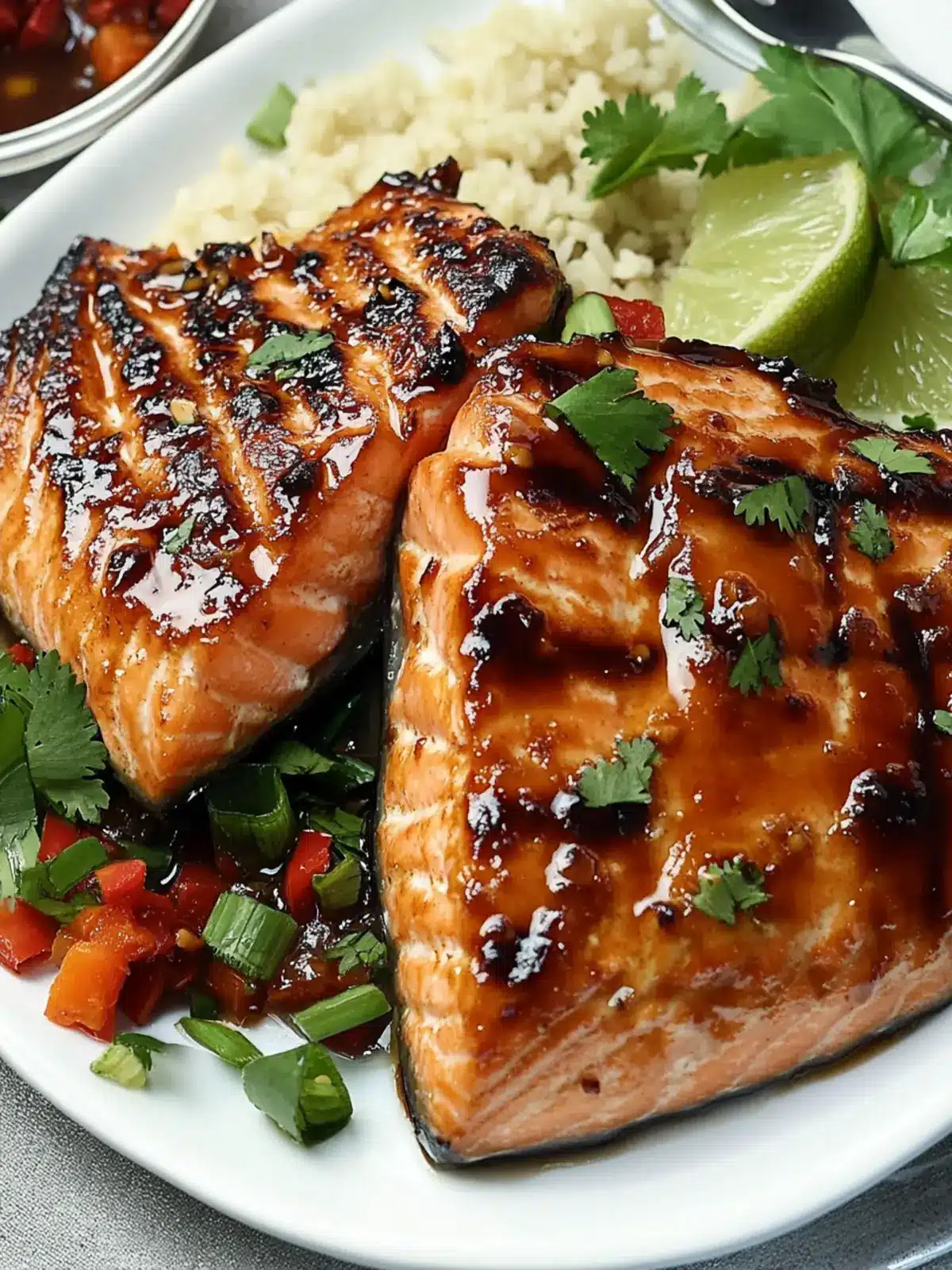 Hoisin-Glazed Salmon-  Lunar New year Dinner Recipe