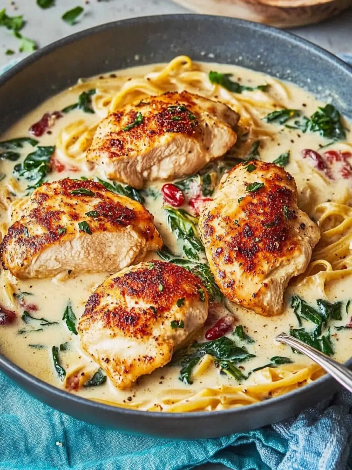 Chicken Florentine- Valentine’s Day date night recipes