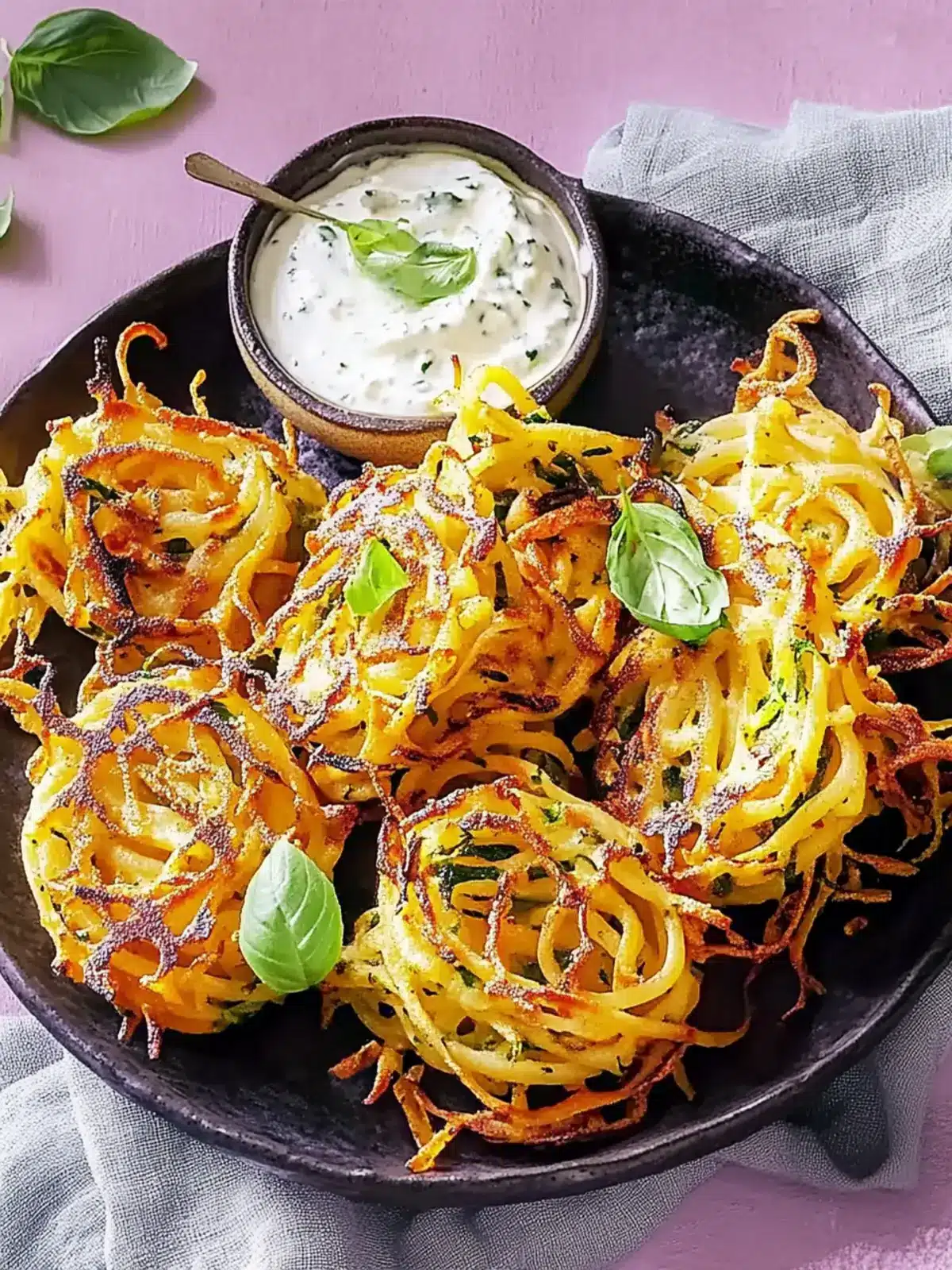 Zesty Pasta Cakes with Feta Dip for Easy Weeknight Dinners 4 Pasta cakes with feta dip