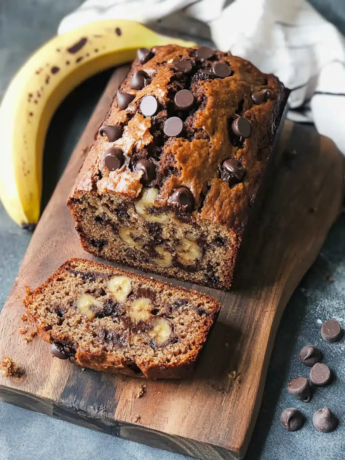 Easy Chocolate Chip Banana Bread