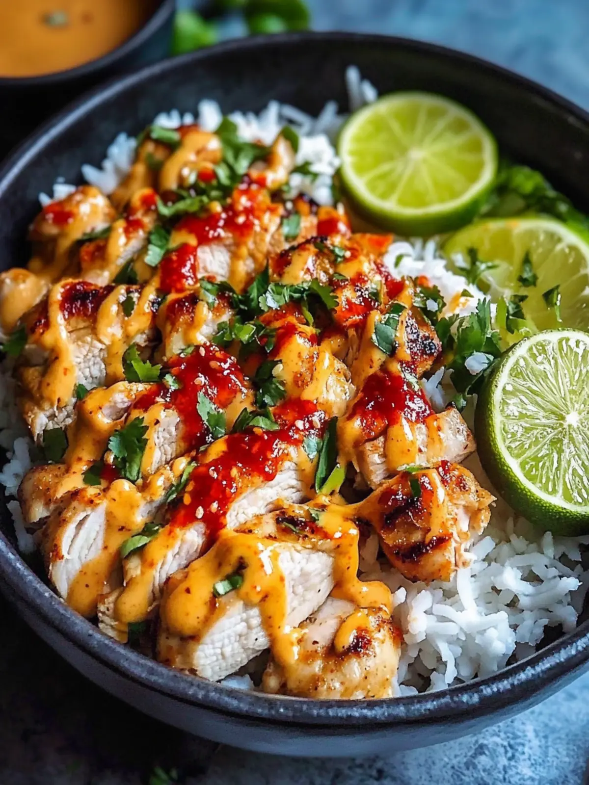 Irresistible Sweet Chili Chicken Bowl with Coconut Lime Drizzle 5 Sweet Chili Chicken Bowl with Coconut Lime Drizzle