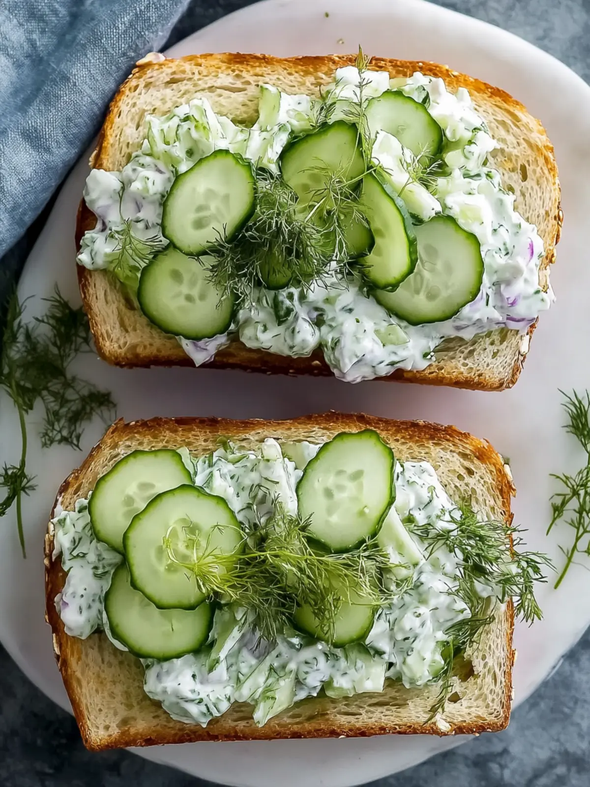 Easy Cucumber Salad Sandwiches
