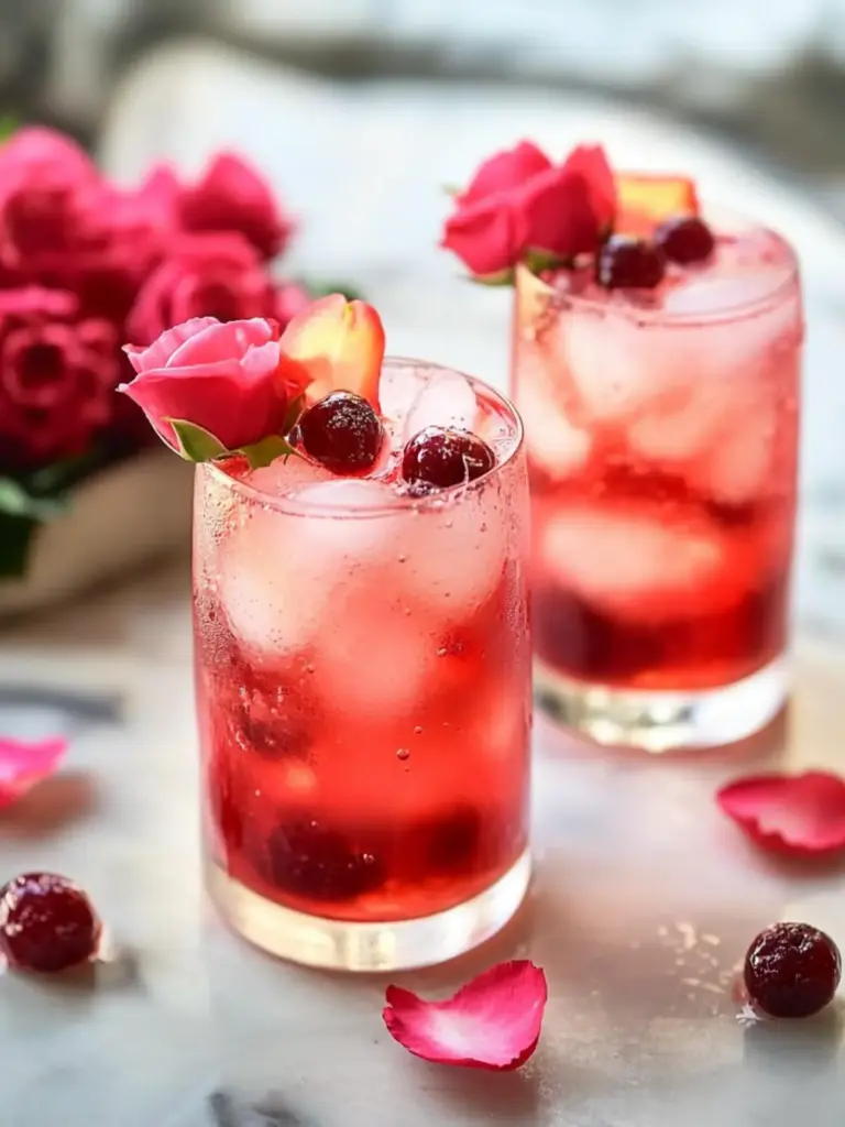 ROSES ARE RED Berry Cherry Fizz | Easy Valentine’s Day Cocktail