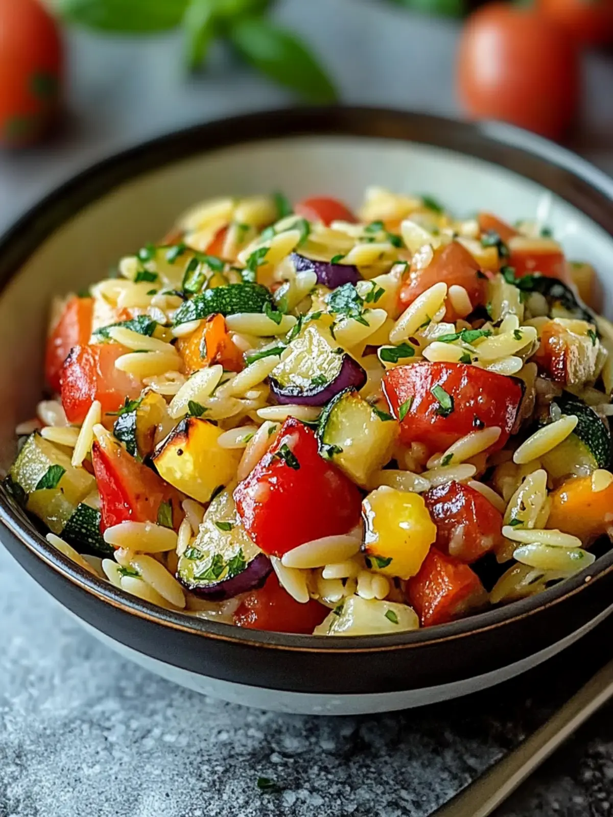 Roasted Vegetable Orzo: A Flavorful Fix for Dinner Tonight 3 Roasted Vegetable Orzo: A Delicious and Nutritious Recipe for Your Next Meal