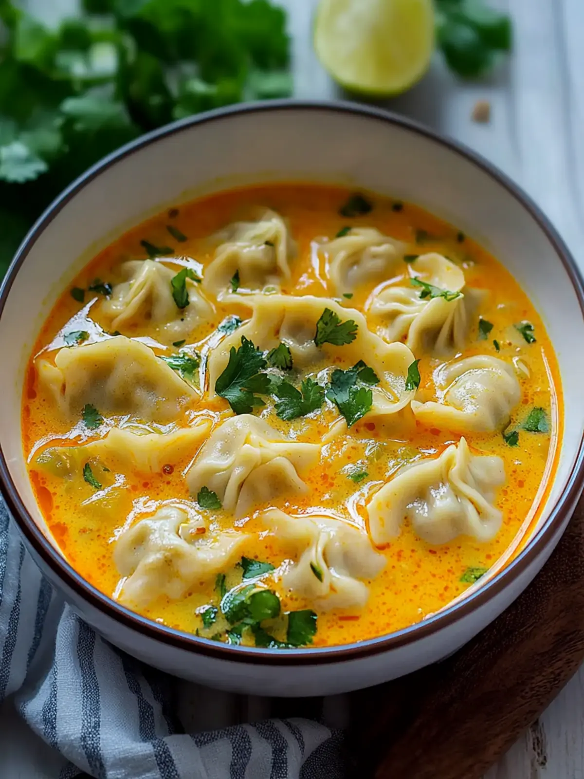 Delicious Curry Dumpling Soup