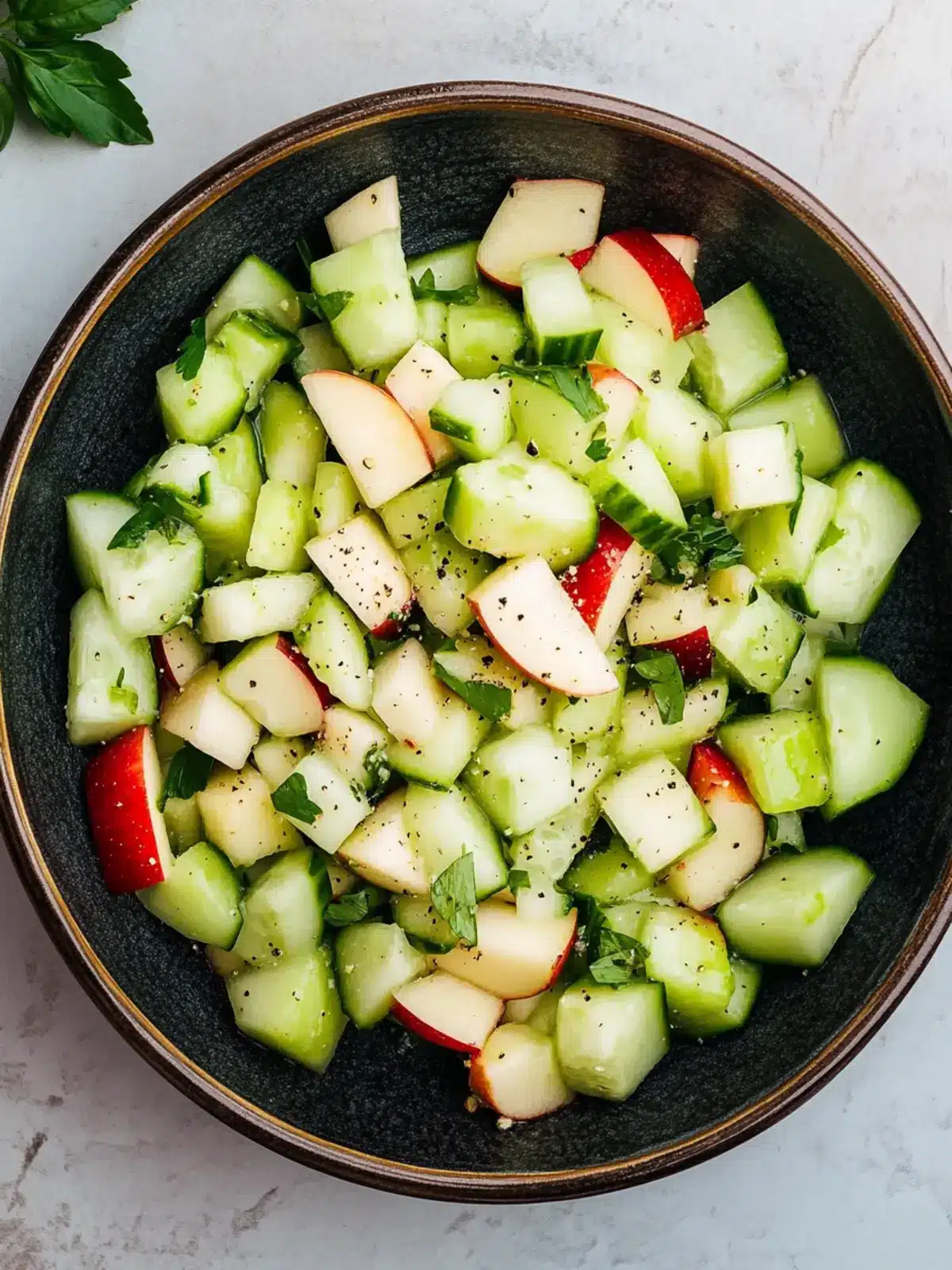 Crisp Cucumber Apple Salad with Sweet Honey Citrus Dressing 3 Cucumber Apple Salad