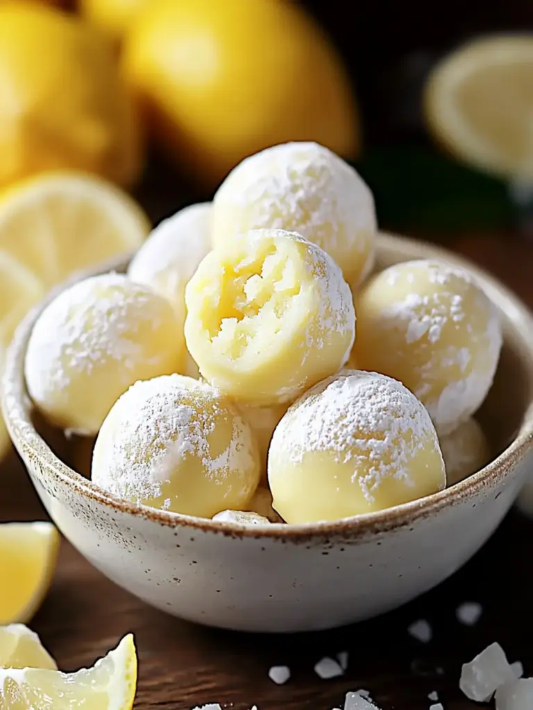 Lemon White Chocolate Truffles