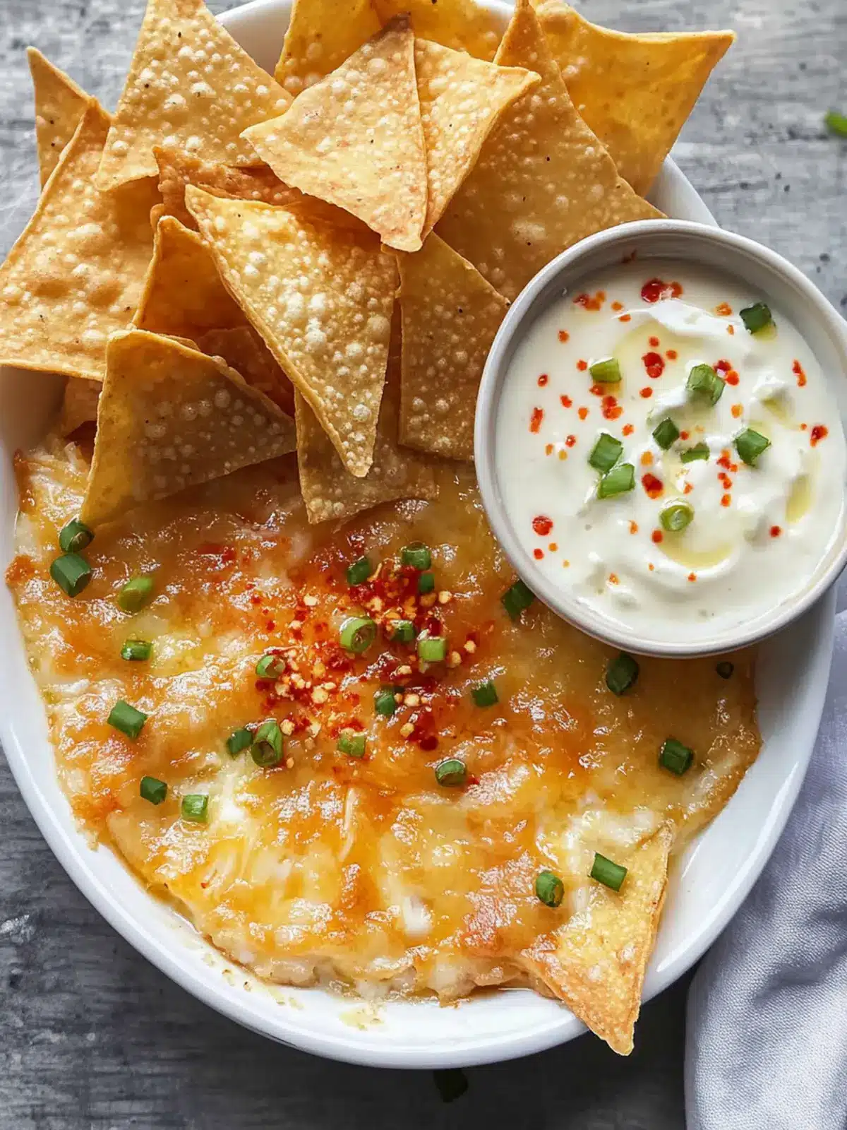 Irresistible Crab Rangoon Dip With Wonton Chips at Home 5 Crab Rangoon Dip With Wonton Chips