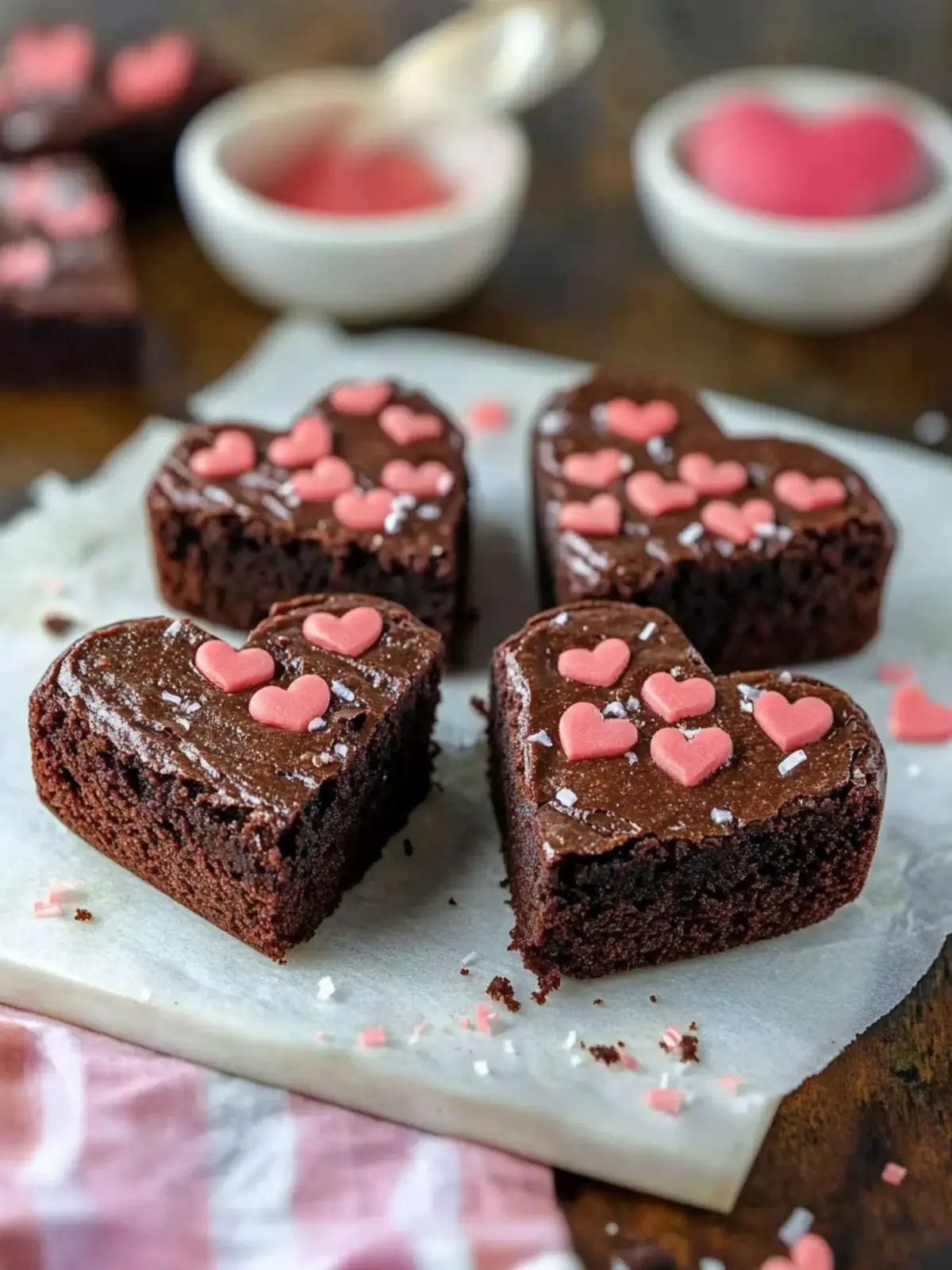 Heart Shaped Brownies Recipe
