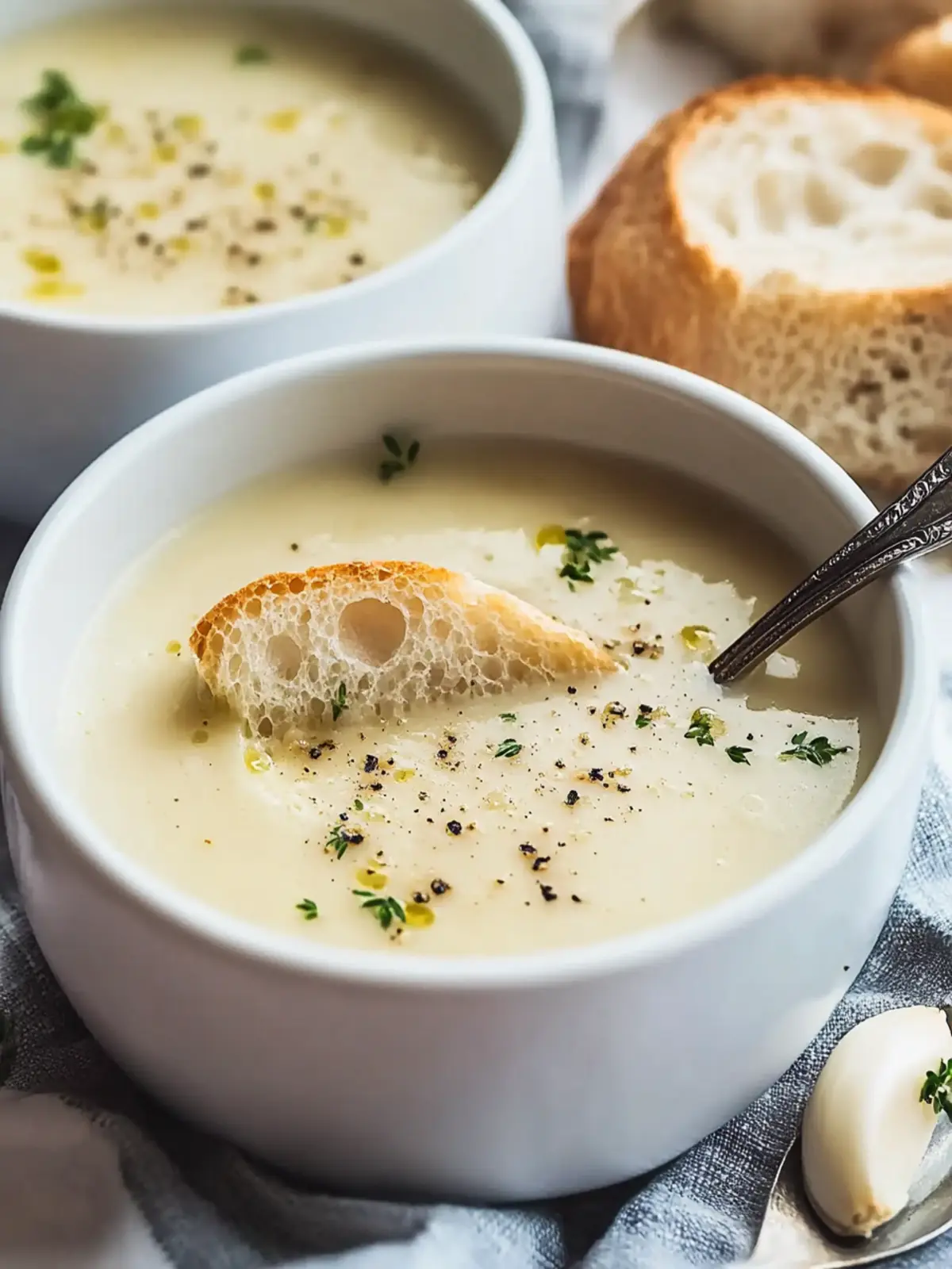 Comforting Traditional Country French Style Garlic Soup Delight 2 Traditional Country French Style Garlic Soup
