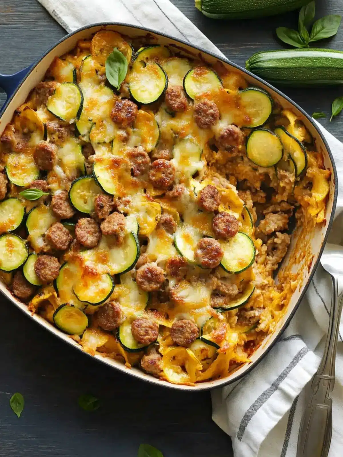 Zucchini Sausage Casserole
