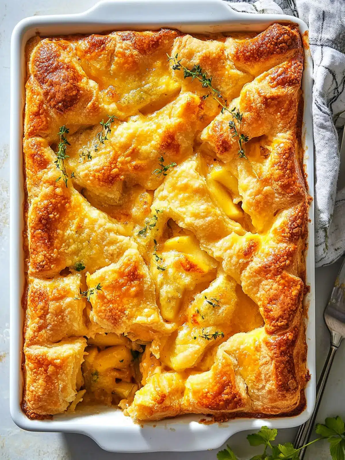Apple Cheddar Crescent Casserole
