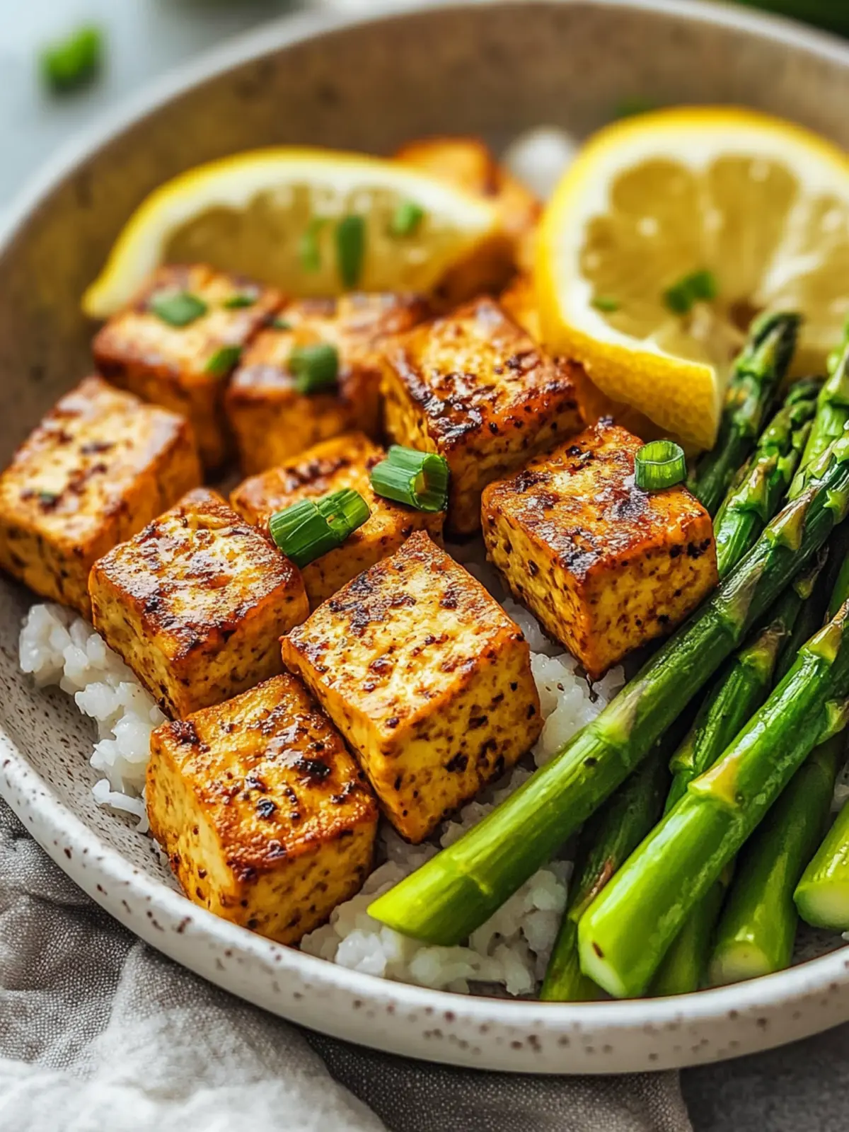 Zesty Lemon Pepper Tofu and Asparagus You’ll Crave Daily 3 Lemon Pepper Tofu and Asparagus