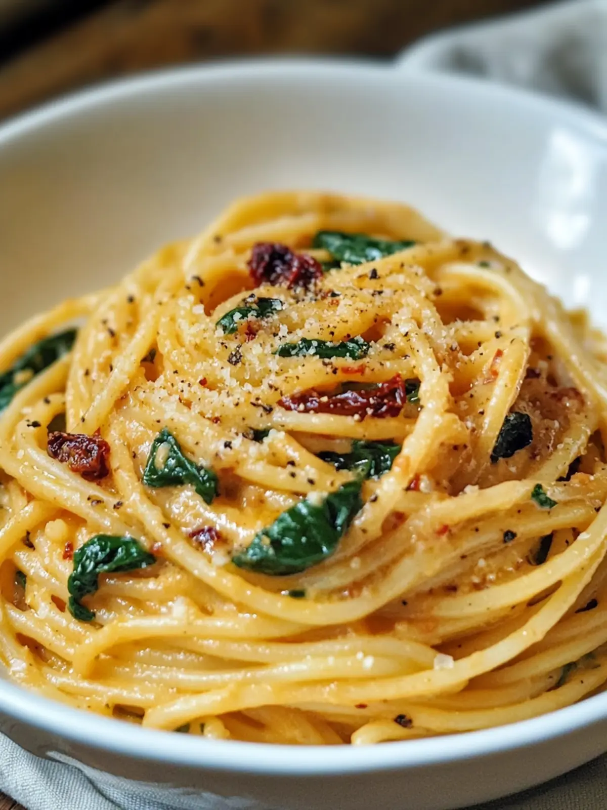 Spaghetti & Spinach with Sun-Dried Tomato Cream Sauce Magic 3 Spaghetti & Spinach with Sun-Dried Tomato Cream Sauce: An Incredible Ultimate Recipe