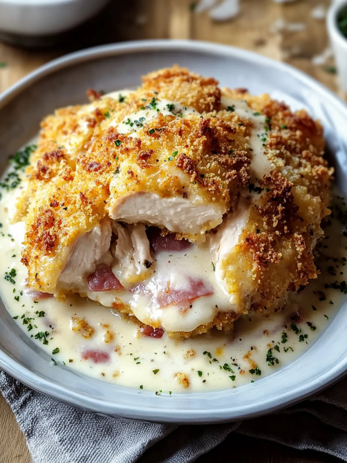 Creamy Chicken Cordon Bleu