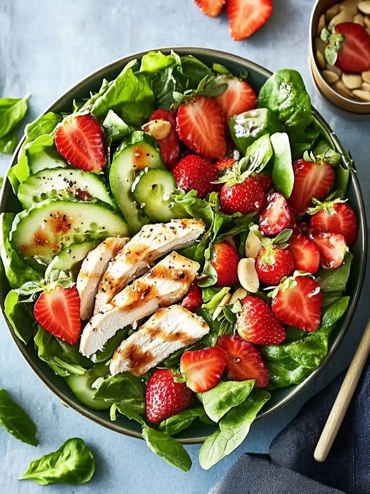 Summer Chicken Salad with Strawberry Vinaigrette