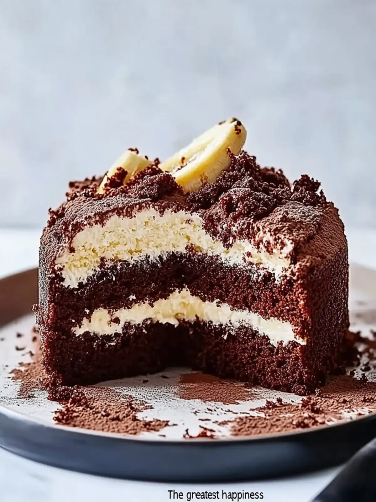 Discover the Joy of Chocolate Banana Cake Bliss 2 Chocolate banana cake “The greatest happiness”