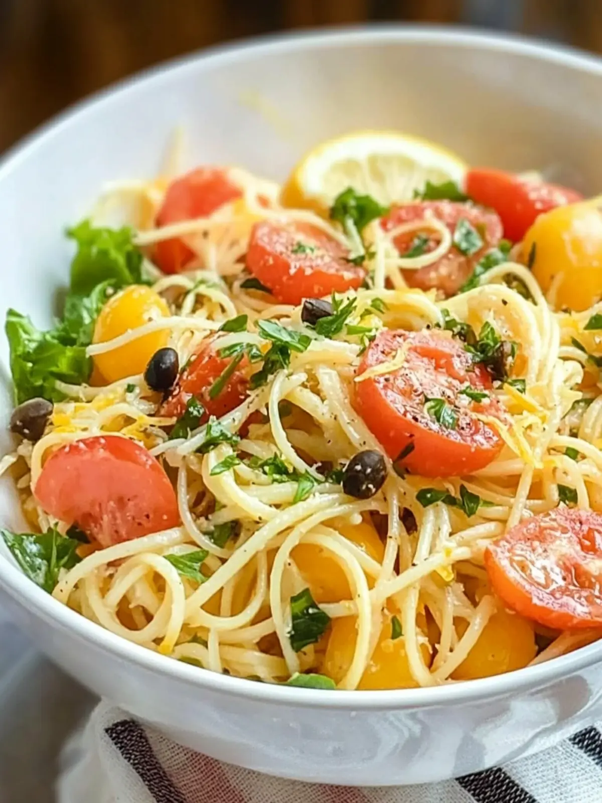 Lemon Capellini Salad - A Zesty Twist on Summer Flavors 3 Lemon Capellini Salad