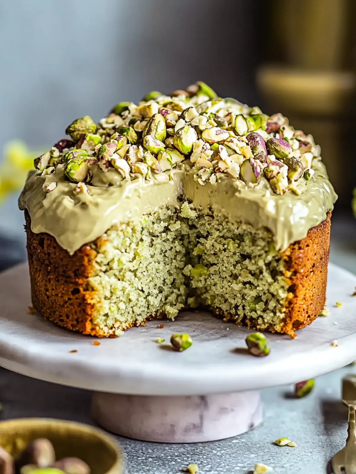 Delight in A Lush and Flavorful Irresistible Vegan Pistachio Cake 3 A Lush and Flavorful Irresistible Vegan Pistachio Coffee Cake