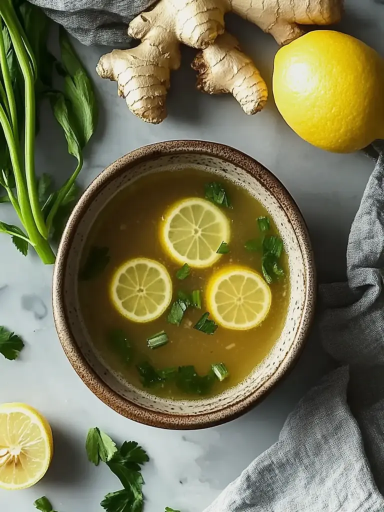 Healing Miso-Ginger Lemon Detox Broth