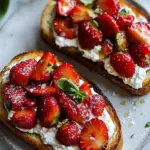 Delicious Roasted Strawberry Whipped Ricotta Toast Recipe 2 Roasted Strawberry Whipped Ricotta Toast Recipe