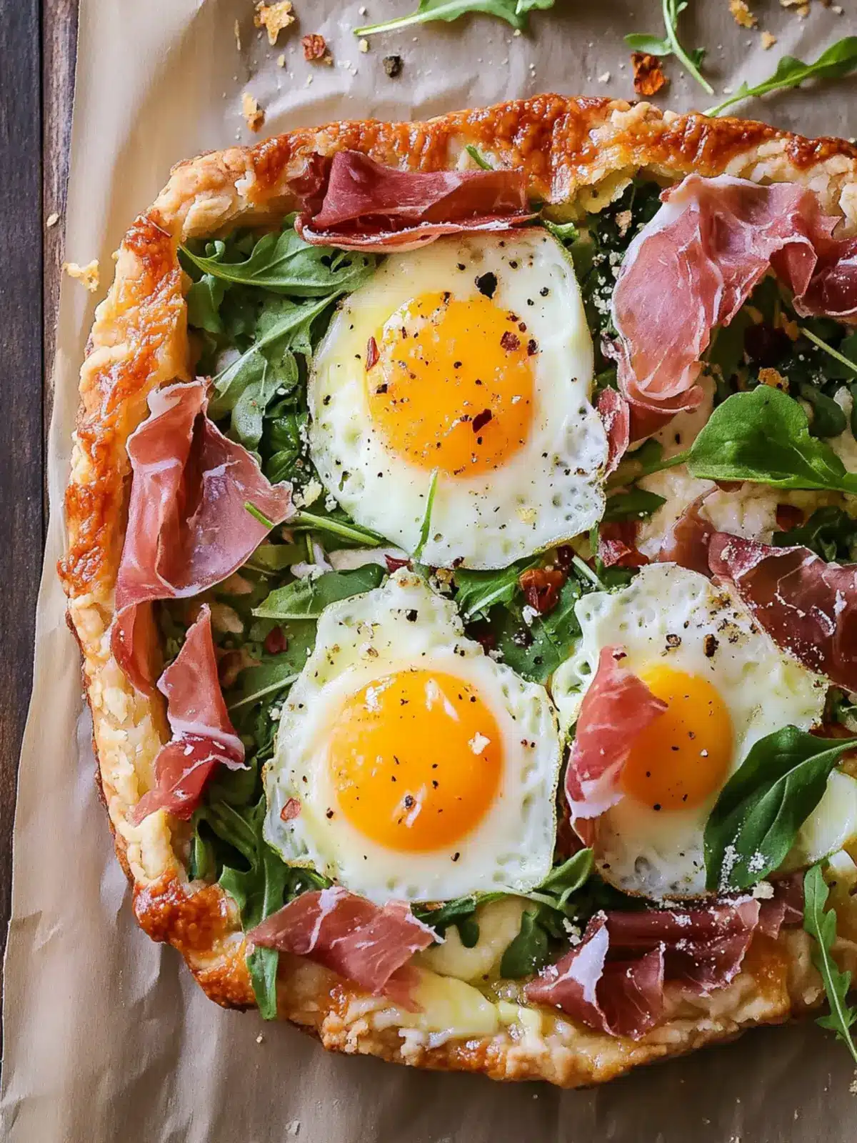 Baked Prosciutto and Egg Breakfast Tart for a Flavorful Brunch 4 Baked Prosciutto and Egg Breakfast Tart