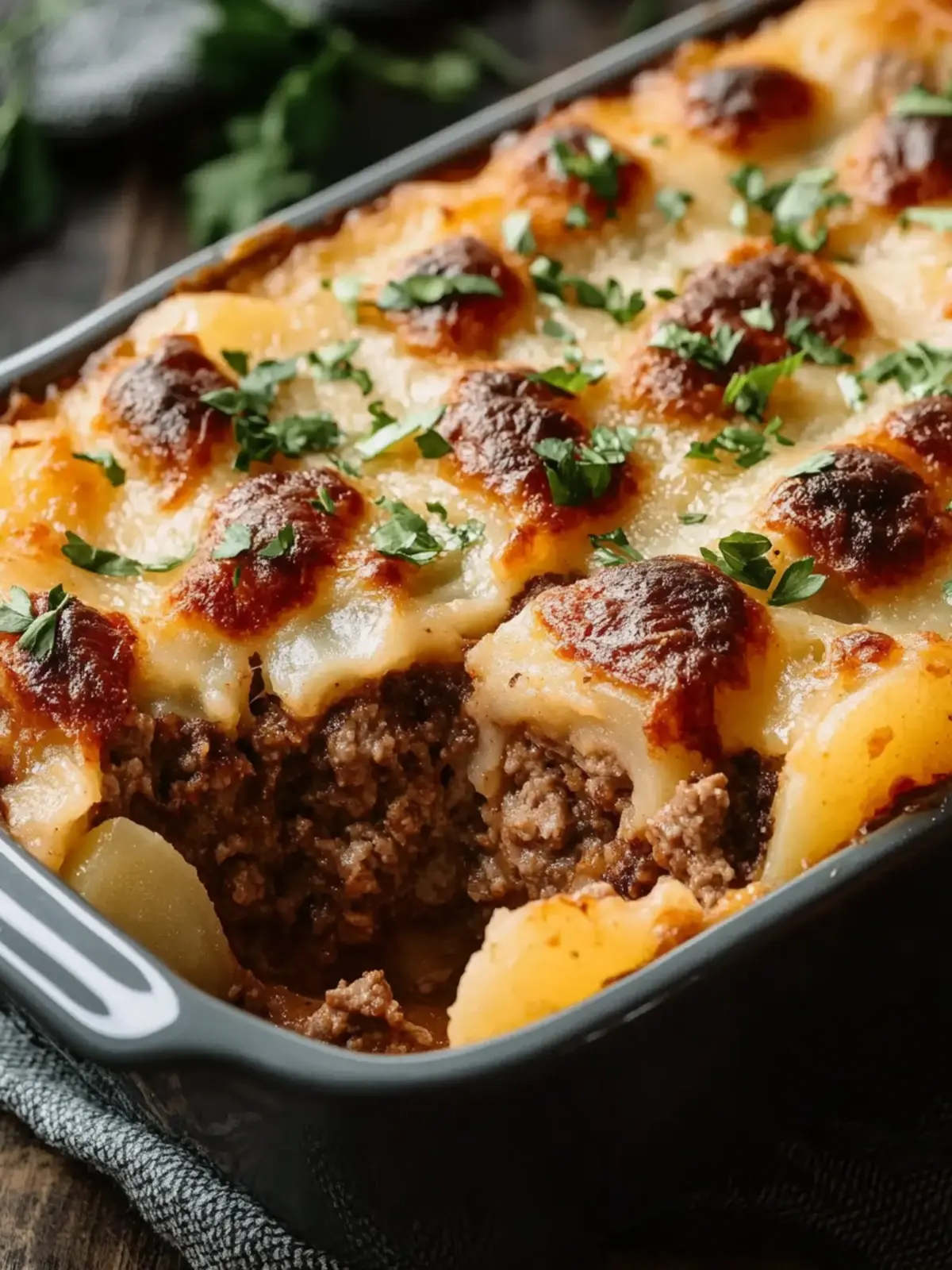 Loaded Potato & Meatloaf Casserole
