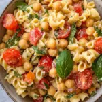 Chickpea Pasta Salad with Creamy Tahini Dressing