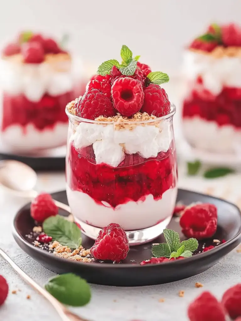 Raspberry Parfaits- Sweet Valentine's Day Dessert