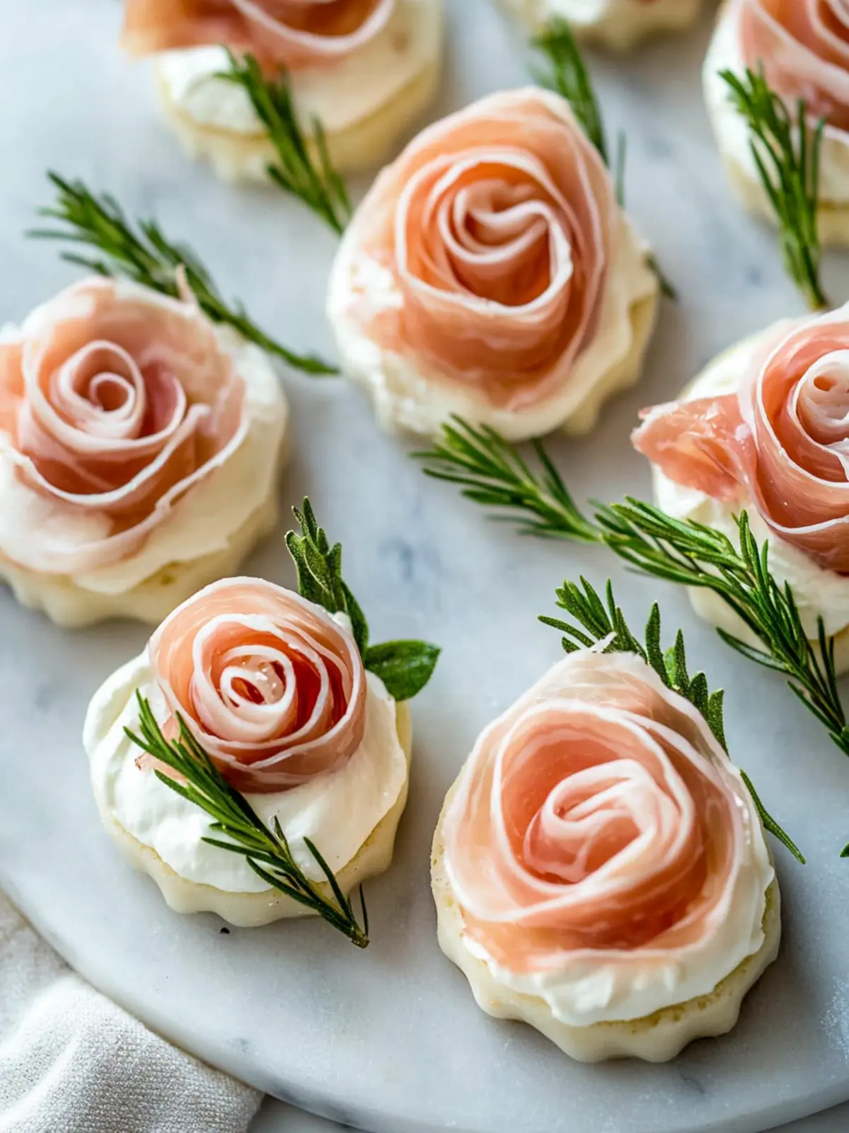 Pretty Prosciutto Rose Appetizers- Easy Valentine’s Day recipes