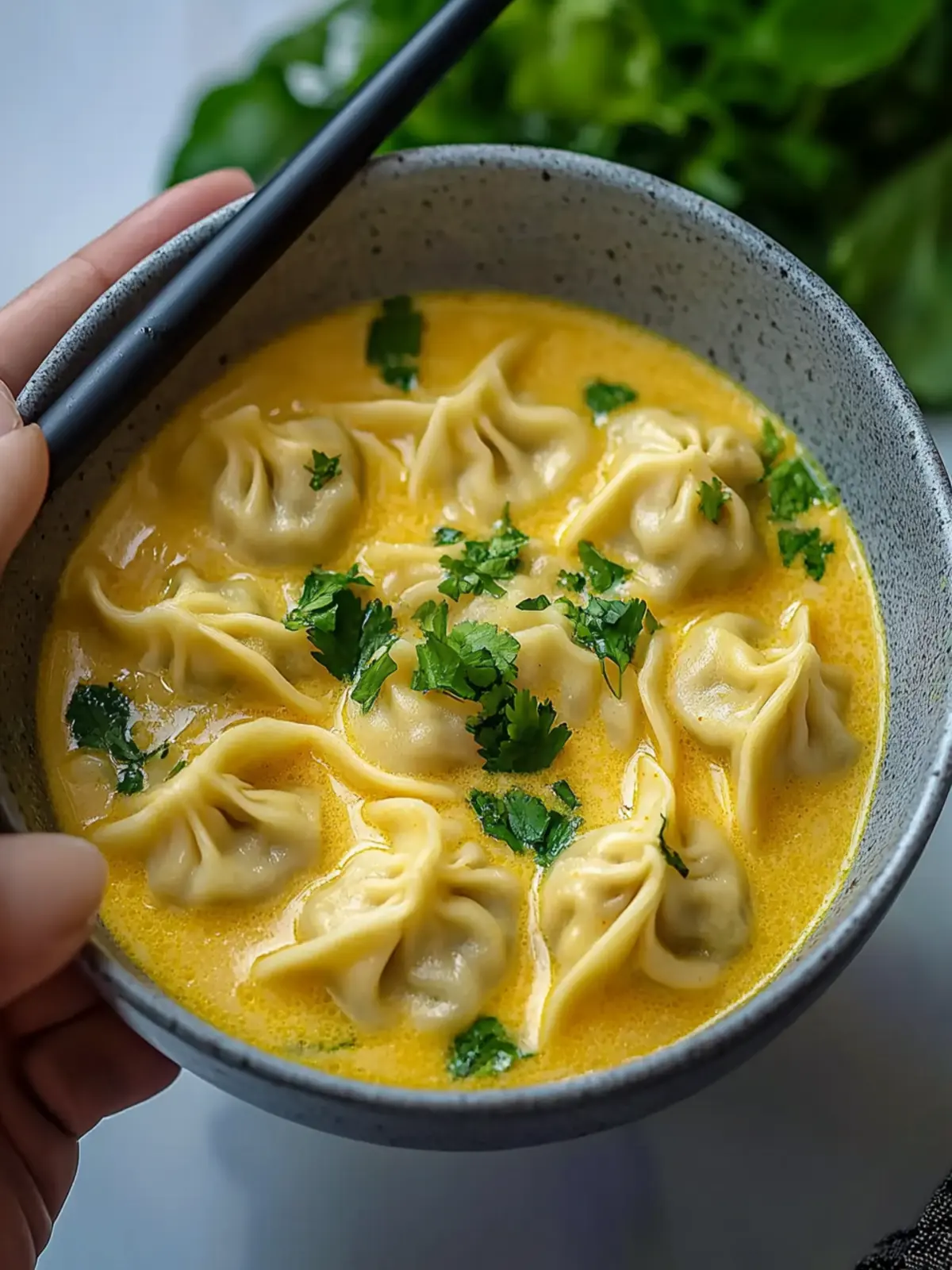 Delicious Curry Dumpling Soup