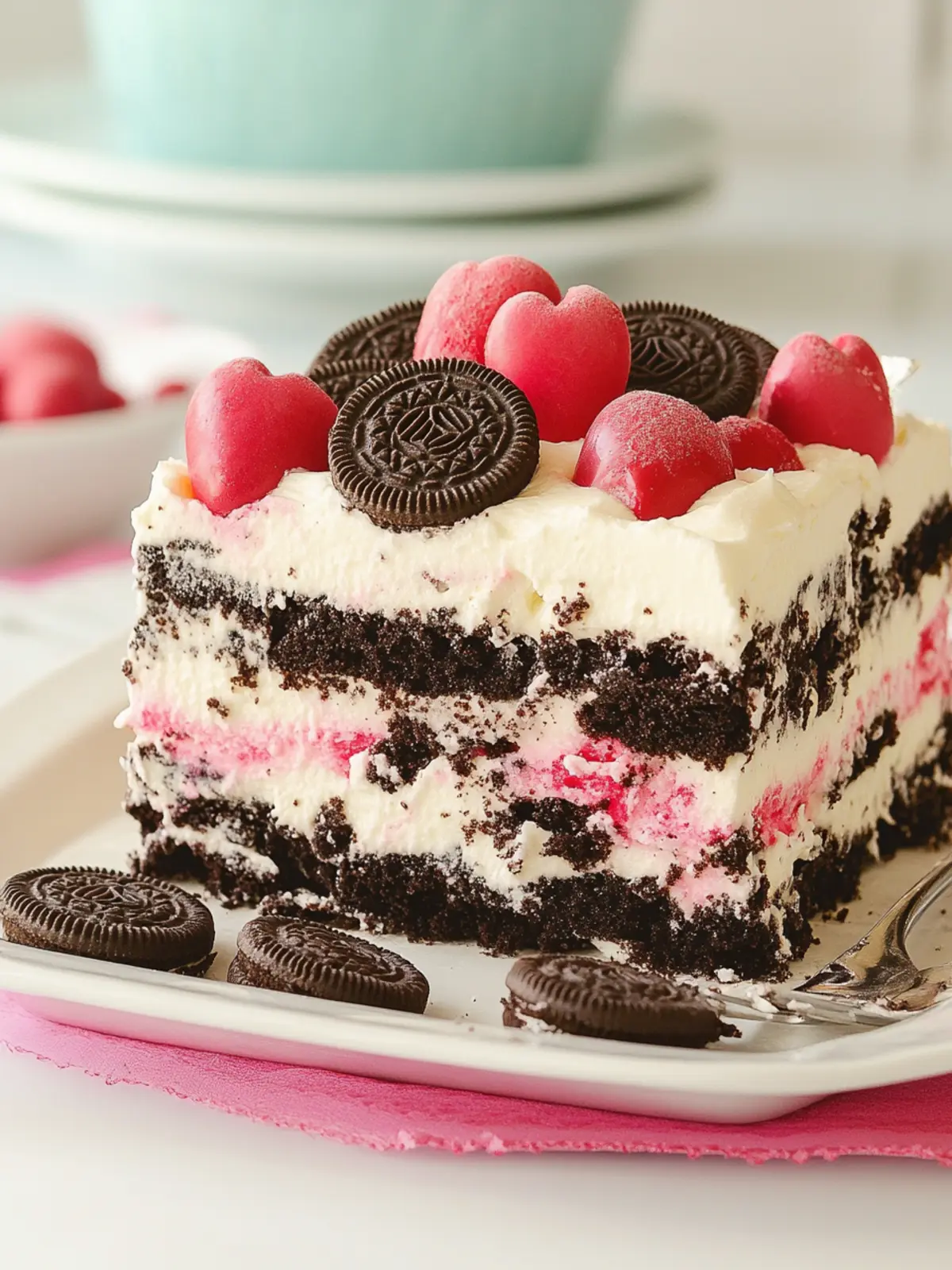 Decadent Oreo Icebox Cake: Sweet Treats for Valentine’s Day 2 Oreo Icebox Cake- Sweet treats for Valentine’s Day