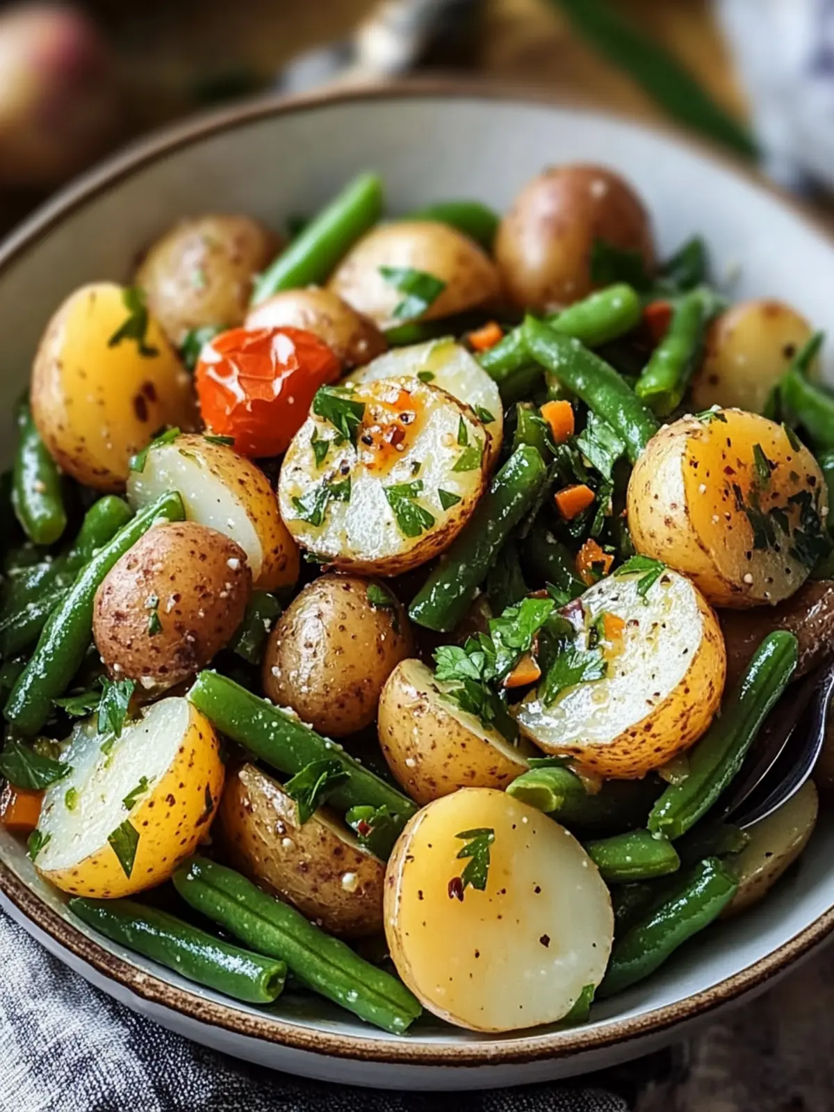 Delicious French-Style Potato and Green Bean Salad Made Easy 2 French-Style Potato and Green Bean Salad