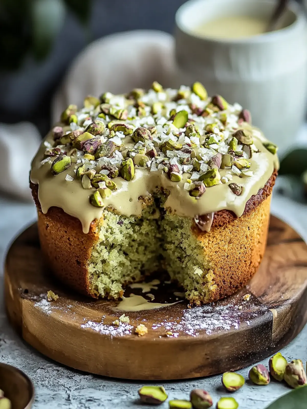 Delight in A Lush and Flavorful Irresistible Vegan Pistachio Cake 5 A Lush and Flavorful Irresistible Vegan Pistachio Coffee Cake