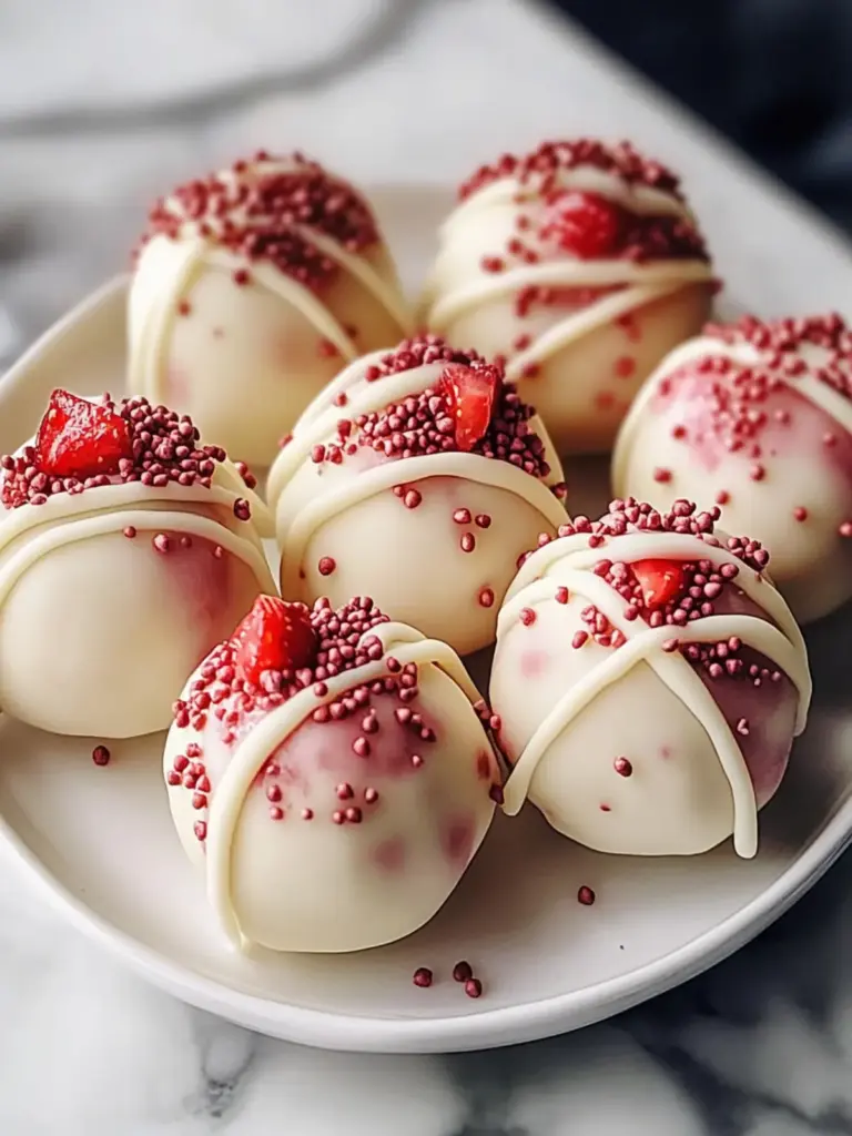 Strawberry Cheesecake Truffle Balls
