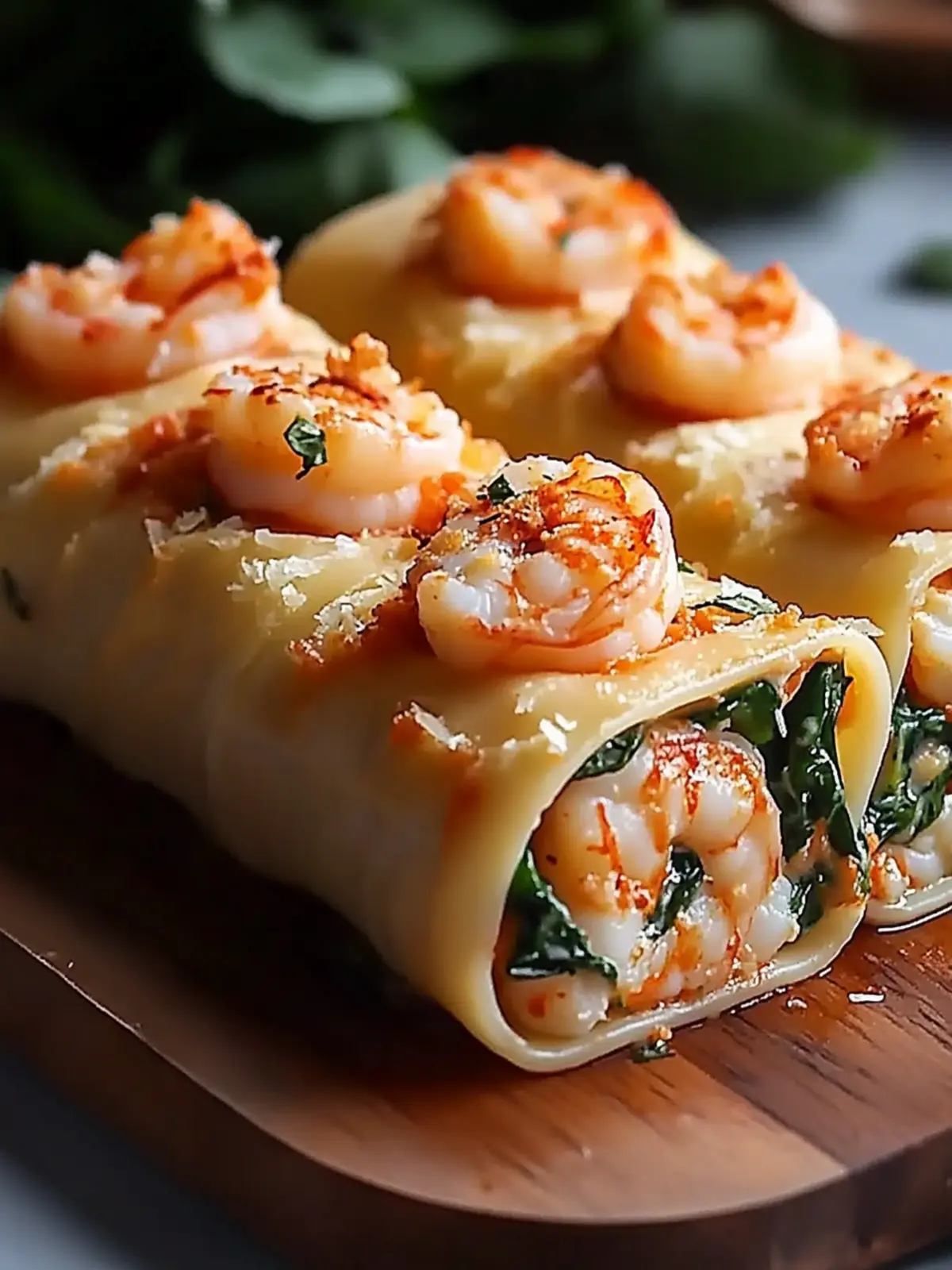 Shrimp and Spinach Stuffed Pasta Rolls with Cream: Your 7-Step Delight 5 Shrimp and Spinach Stuffed Pasta Rolls with Roasted Red Pepper Cream: An Incredible 7-Step Recipe