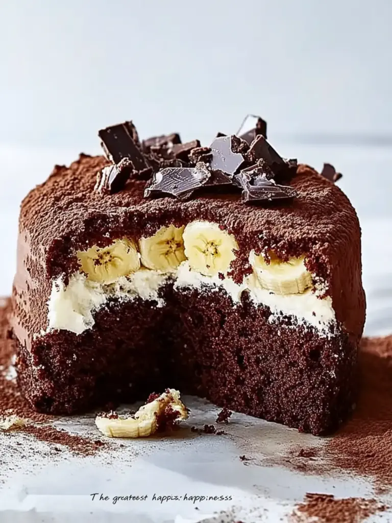 Chocolate banana cake “The greatest happiness”