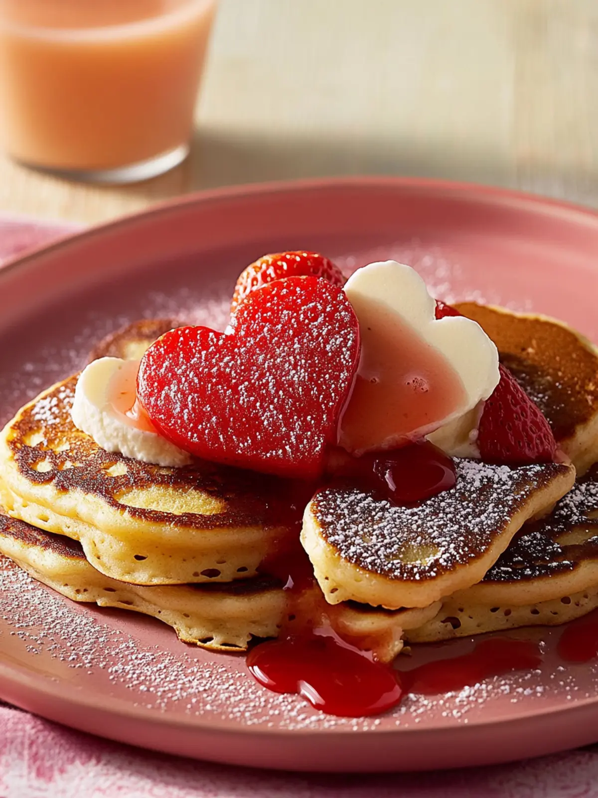 Heart-Shaped Pancakes: The Perfect Valentine's Day Breakfast 4 Heart-Shaped Pancakes- breakfast for Valentine's day