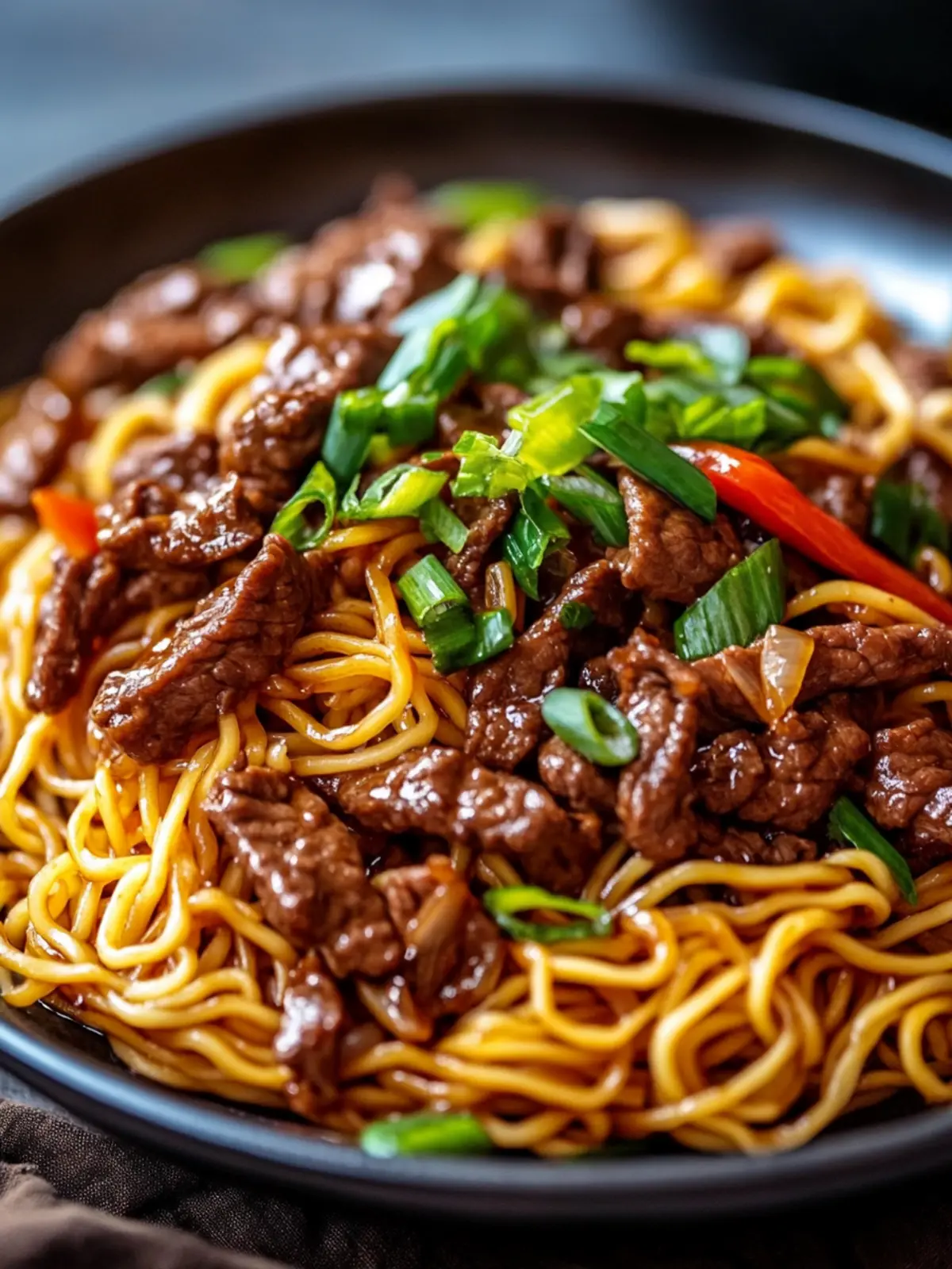 Sticky Beef Noodles