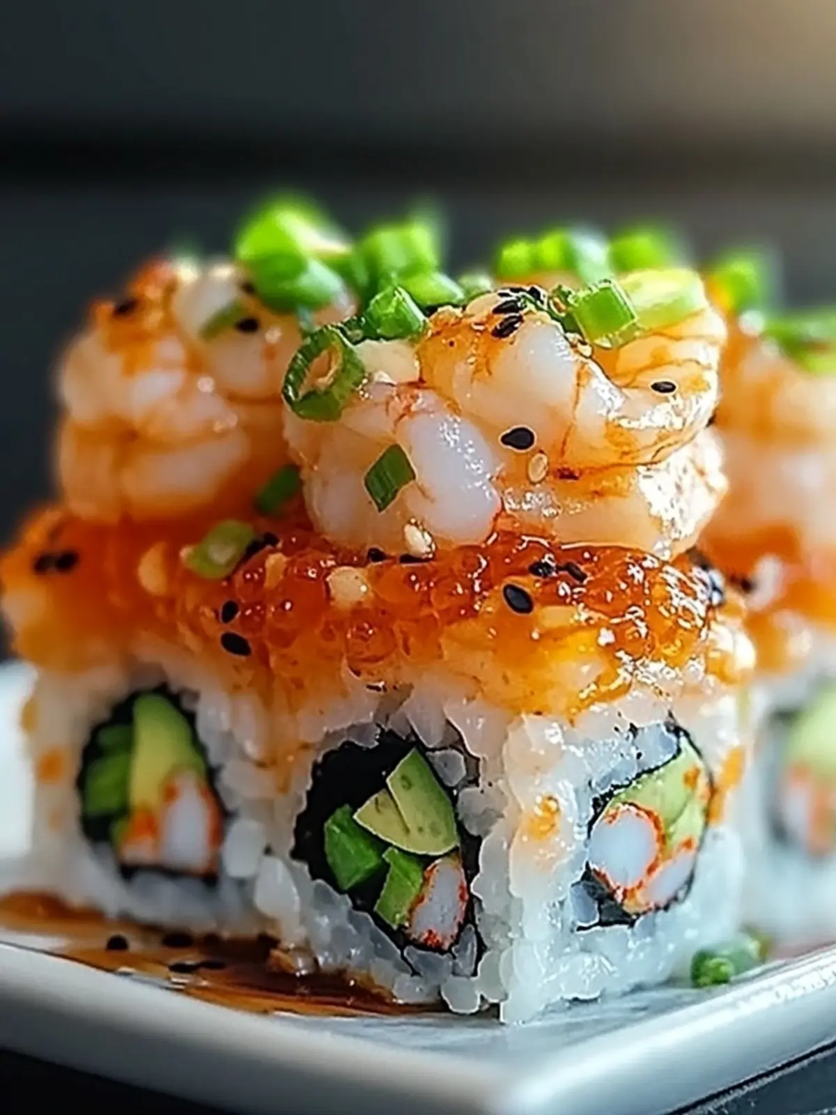 Spicy Shrimp Sushi Stacks