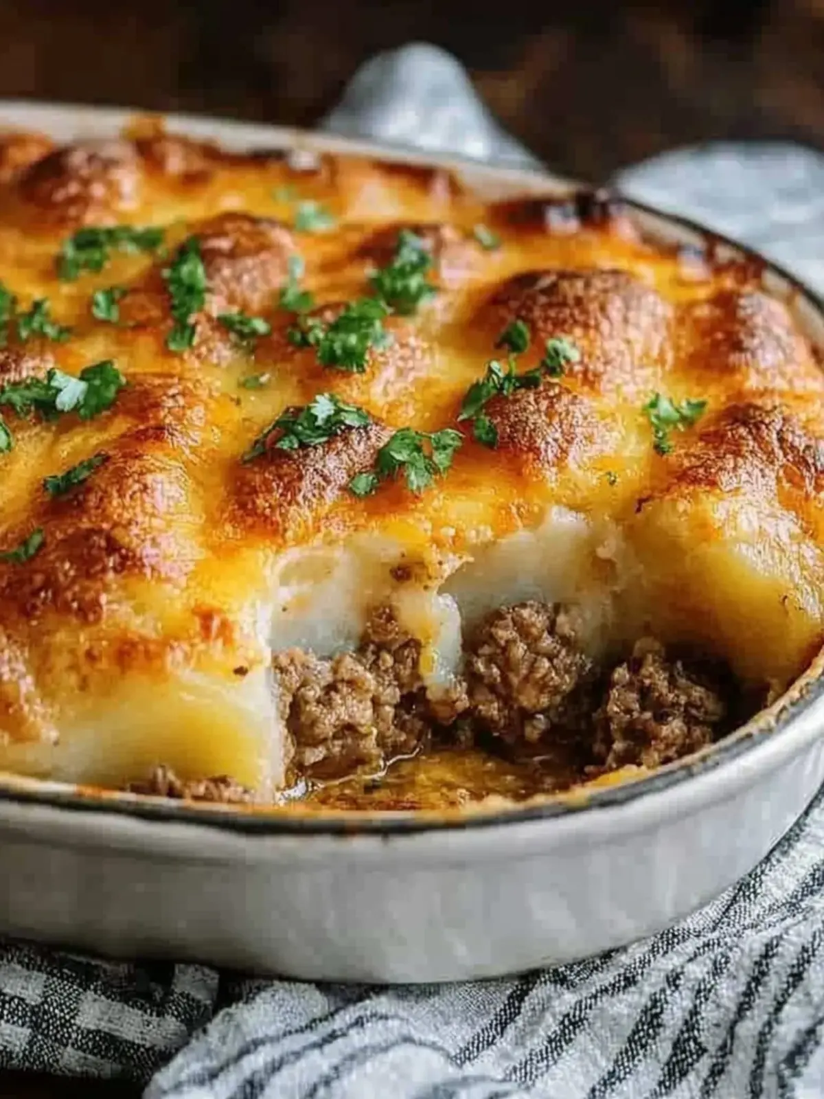 Loaded Potato & Meatloaf Casserole