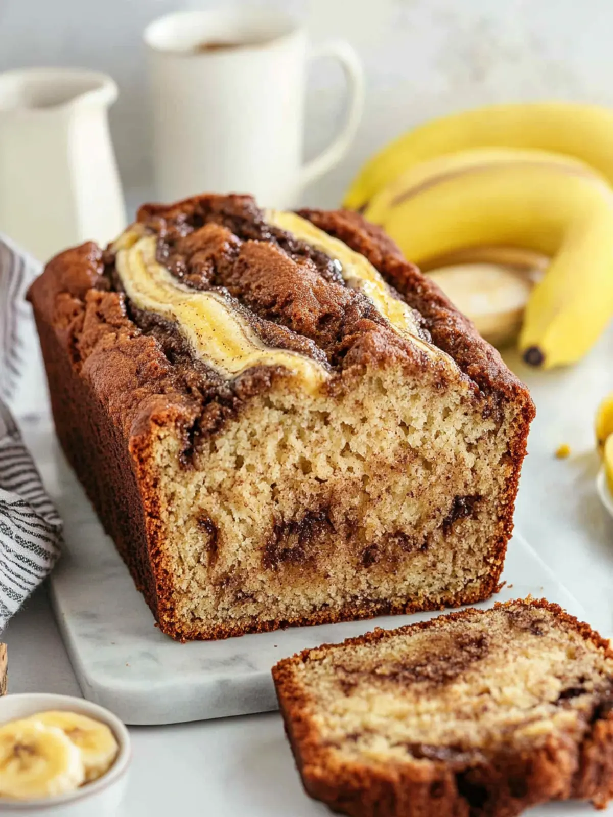 Deliciously Moist Cinnamon Swirled Banana Bread Recipe 4 Cinnamon Swirled Banana Bread