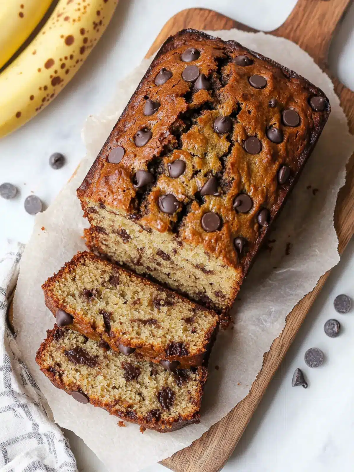 Easy Chocolate Chip Banana Bread