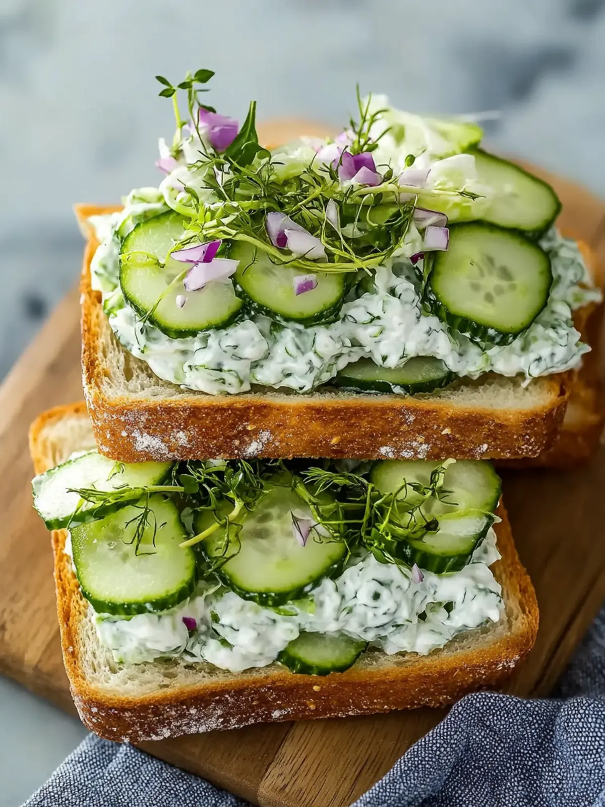 Easy Cucumber Salad Sandwiches