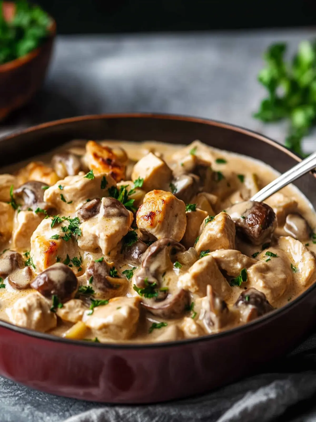 Rich Chicken Stroganoff