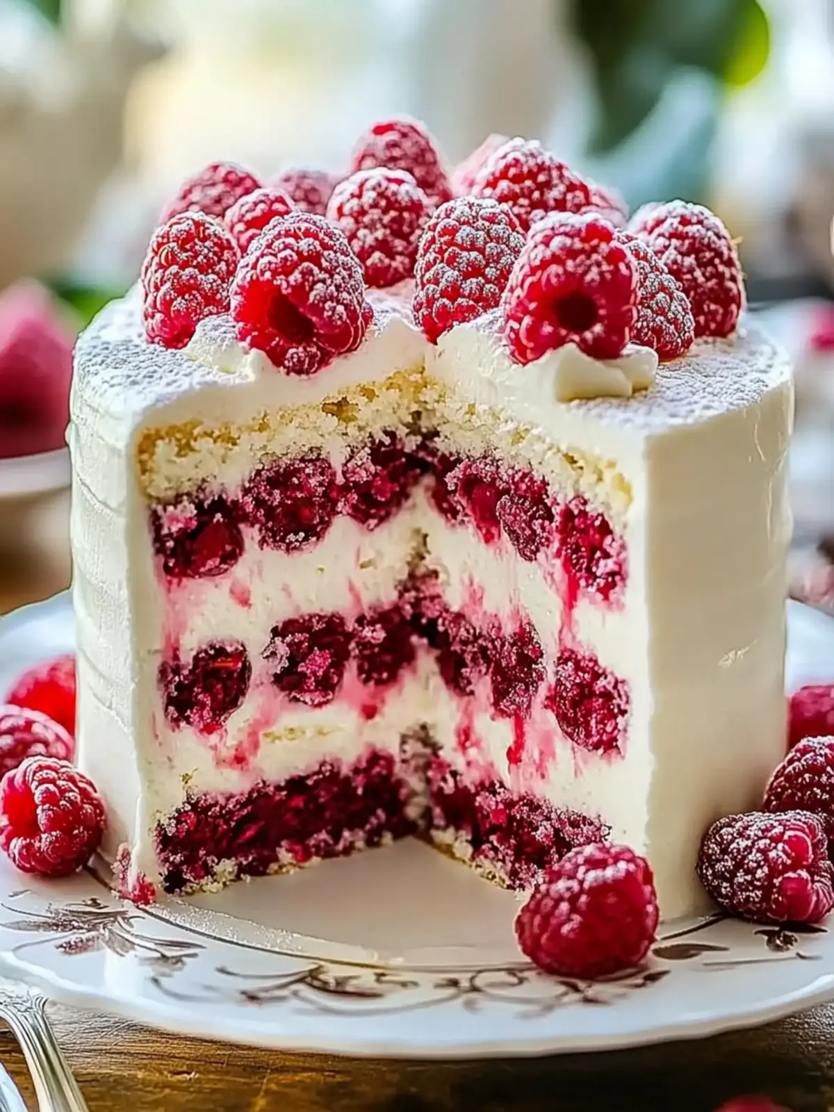 White Chocolate Raspberry Dream Cake : A Heavenly Dessert