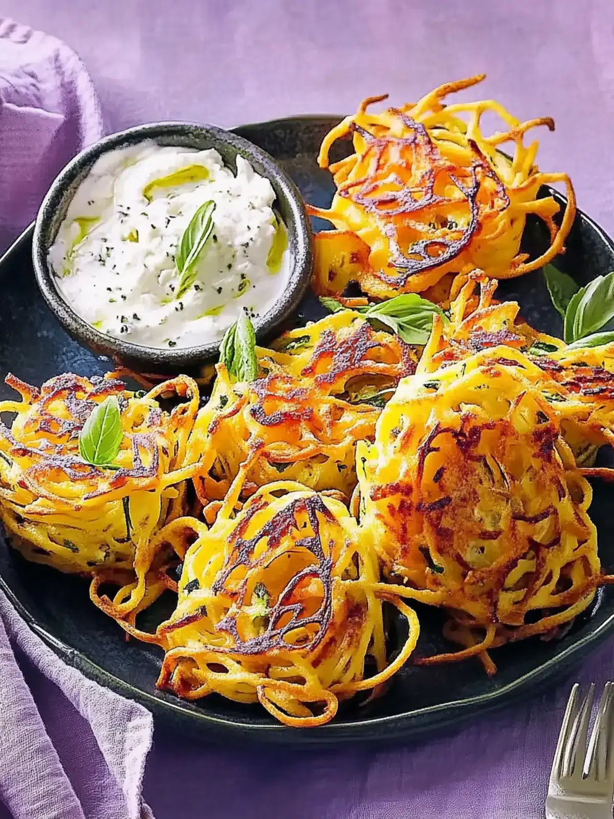 Zesty Pasta Cakes with Feta Dip for Easy Weeknight Dinners 5 Pasta cakes with feta dip