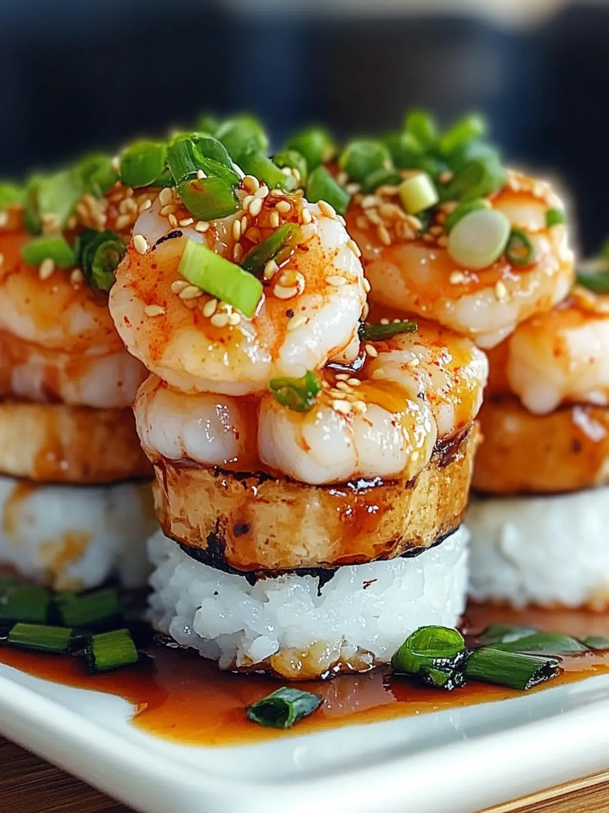 SPICY SHRIMP SUSHI STACKS
