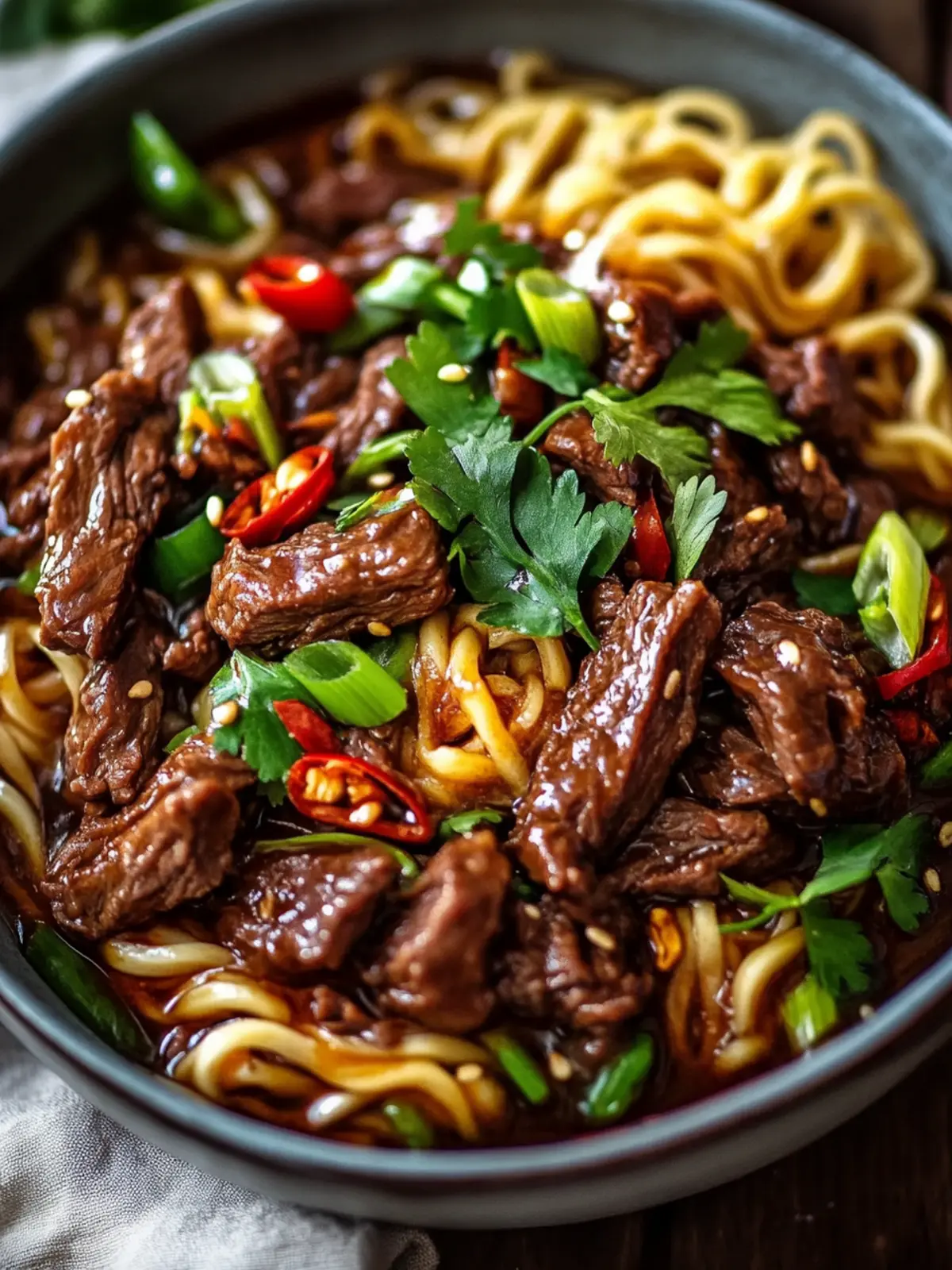 Sticky Beef Noodles